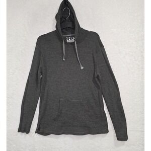 Straight Faded Hoodie Men's Large Gray Pullover Drawstring Sweater Pocket